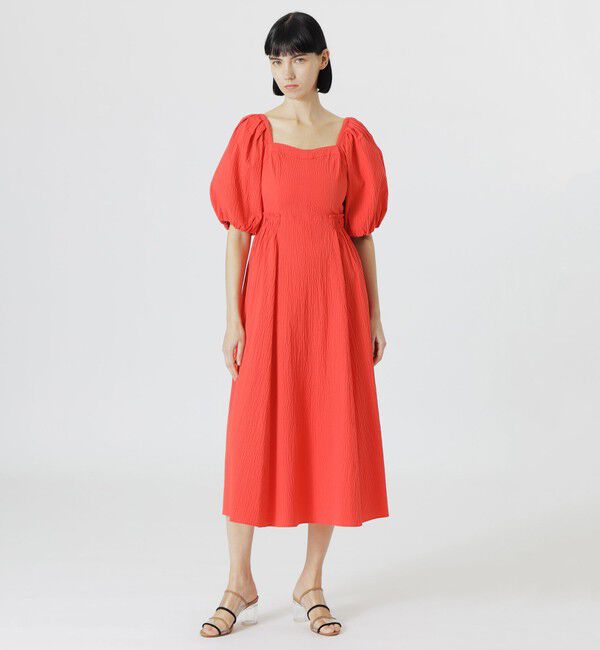  「【手洗い可】バルーンスリーブワンピース」|ワンピース|