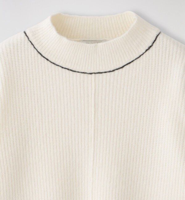  「キャメル混パイピングプルオーバー」|ニット・セーター|