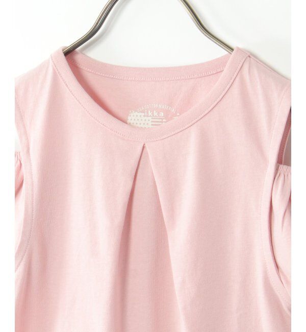 ikka kids「USAコットン メロー肩開きTシャツ（120~160cm）」|Tシャツ・カットソー|