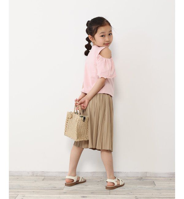 ikka kids「USAコットン メロー肩開きTシャツ（120~160cm）」|Tシャツ・カットソー|