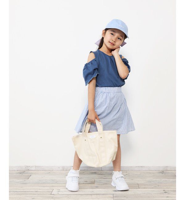 ikka kids「USAコットン メロー肩開きTシャツ（120~160cm）」|Tシャツ・カットソー|