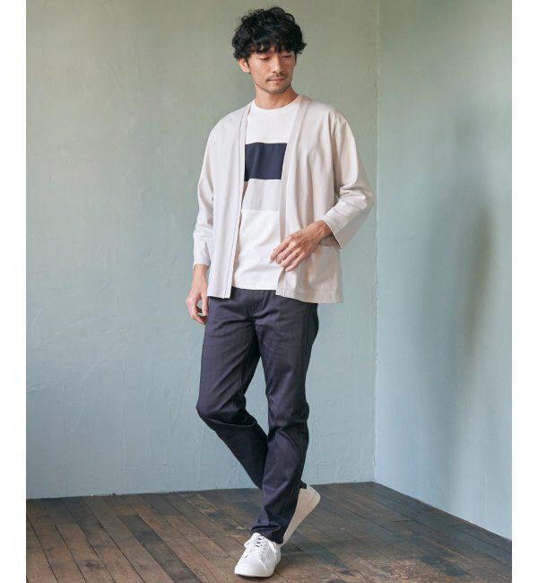 ikka「【接触冷感／抗菌防臭】GOKU楽 セイケツ8分カーディガン」|カーディガン|