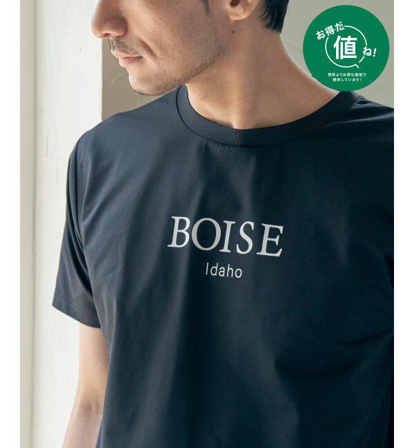 ikka「【接触冷感】速乾COOLプリントTシャツ」|Tシャツ・カットソー|ブラック