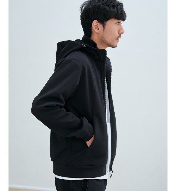 ikka「テックストレッチ2WAYジップパーカ」|カーディガン|