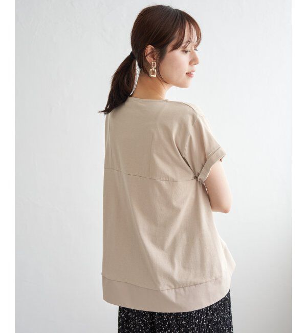 ikka「Aライン裾切り替えカットソー」|その他|