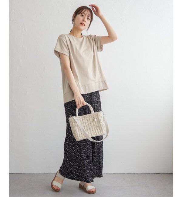 ikka「Aライン裾切り替えカットソー」|その他|