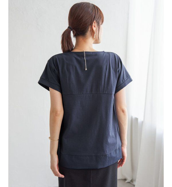 ikka「Aライン裾切り替えカットソー」|その他|