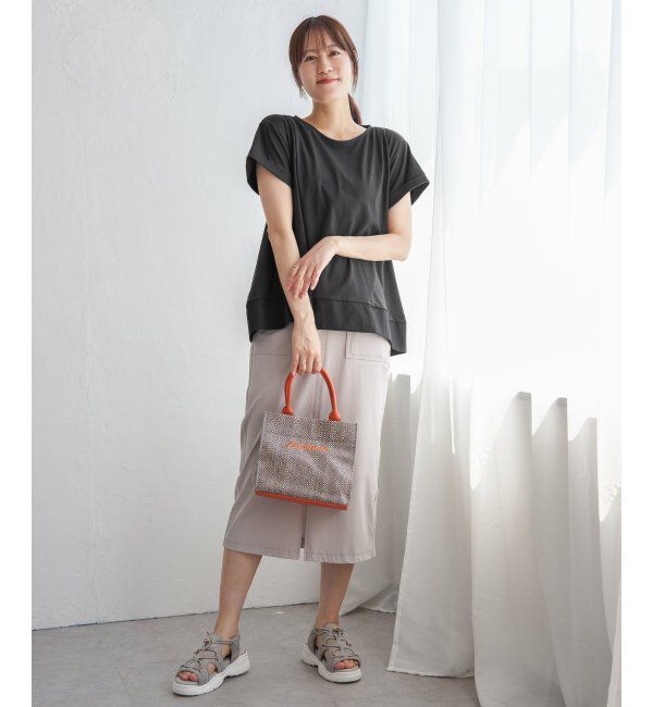 ikka「Aライン裾切り替えカットソー」|その他|