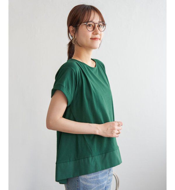 ikka「Aライン裾切り替えカットソー」|その他|