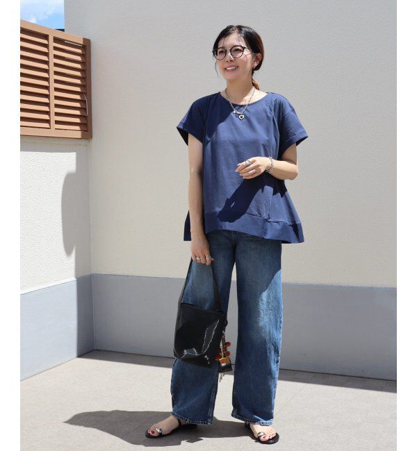 ikka「Aライン裾切り替えカットソー」|その他|