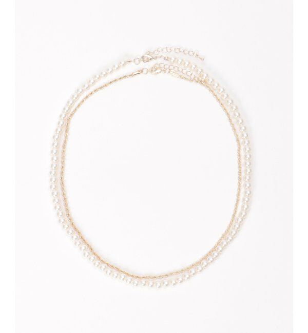 ikka「チェーンパール2セットネックレス」|その他|