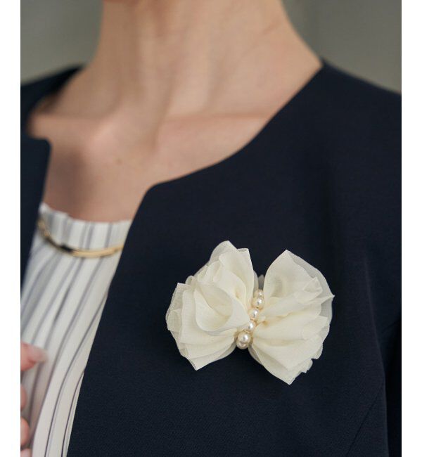 ikka「フラワーコサージュ A」|その他|ホワイト