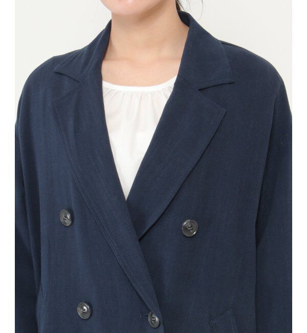 Lbc with Life「【セットアップ対応】レーヨン麻ダブルジャケットコート」|ブルゾン・スタジャン|