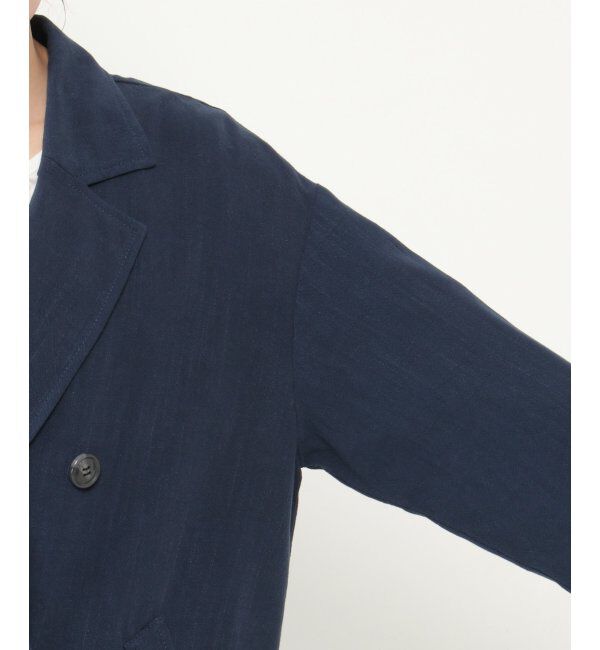 Lbc with Life「【セットアップ対応】レーヨン麻ダブルジャケットコート」|ブルゾン・スタジャン|