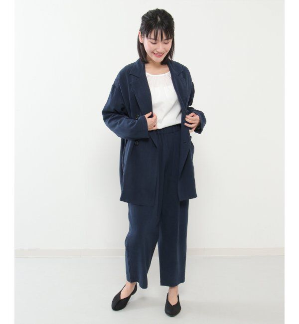 Lbc with Life「【セットアップ対応】レーヨン麻ダブルジャケットコート」|ブルゾン・スタジャン|