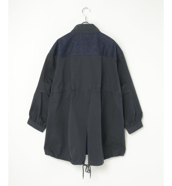 Lbc with Life「デニム切り替えモッズコート」|ブルゾン・スタジャン|