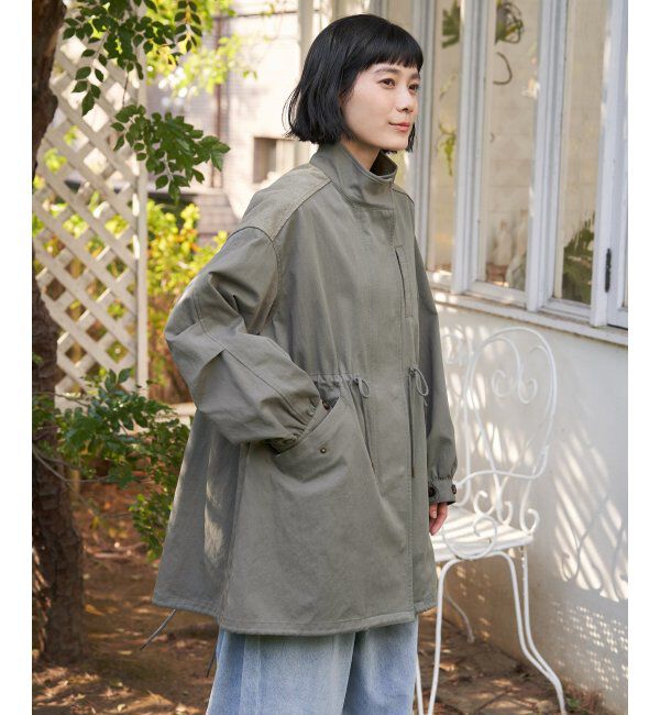 Lbc with Life「デニム切り替えモッズコート」|ブルゾン・スタジャン|