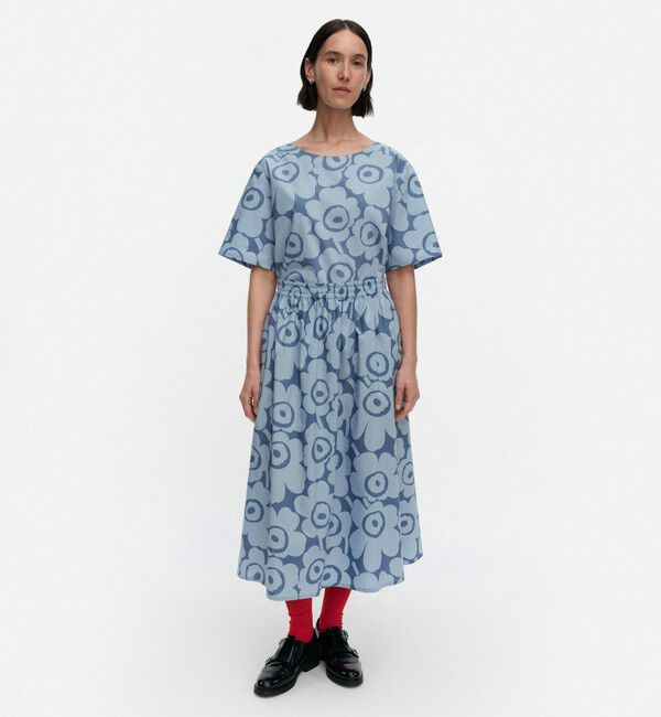 Marimekko「【アジア限定】Garrel Unikko スカート」|スカート|ﾗｲﾄﾌﾞﾙｰ&times;ﾗｲﾄﾌﾞﾙｰ