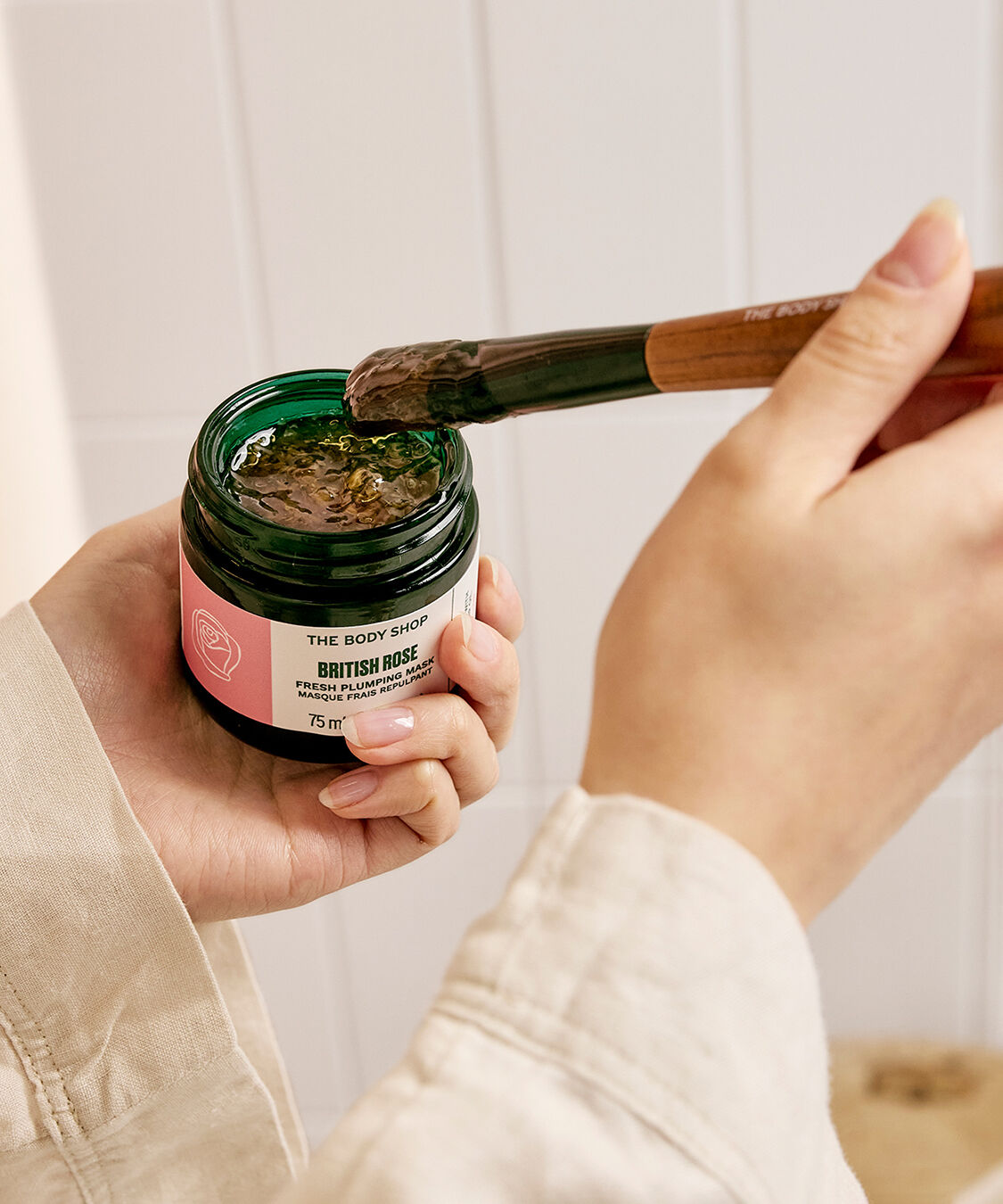 THE BODY SHOP「BR フレッシュ ファーミング マスク 75mL（香り：ブリティッシュローズ）」|フェイスマスク・パック|