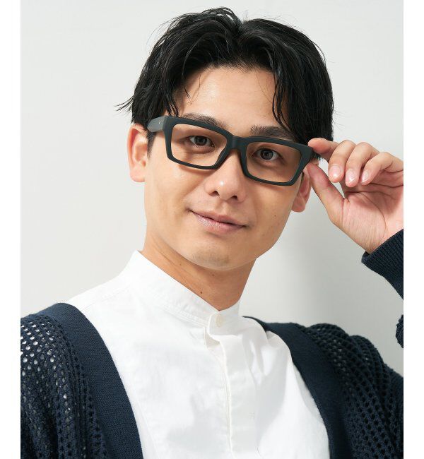  「ウェリントン型メガネ｜黒縁フレーム｜太縁フレーム｜Zoff｜BRIGADE レンズ交換券付」|メガネ|