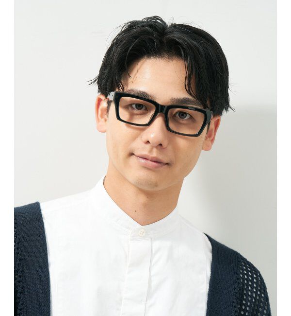  「ウェリントン型メガネ｜黒縁フレーム｜太縁フレーム｜Zoff｜BRIGADE レンズ交換券付」|メガネ|