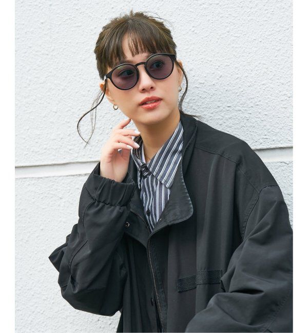  「【WEB限定】ボストン型 調光サングラス | カラーレンズ 軽量 紫外線対策 UVカット レンズの色が変わる」|サングラス|ブラック