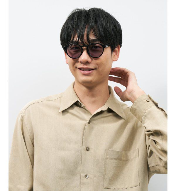  「【WEB限定】ボストン型 調光サングラス | カラーレンズ 軽量 紫外線対策 UVカット レンズの色が変わる」|サングラス|