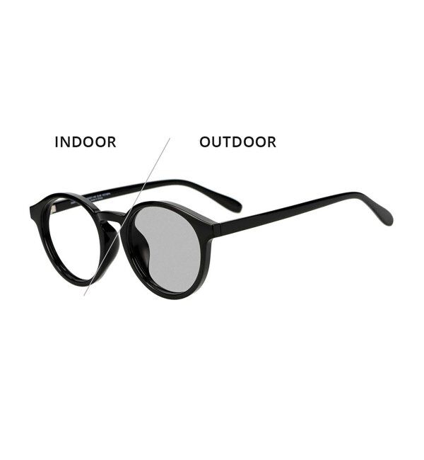  「【WEB限定】ボストン型 調光サングラス | カラーレンズ 軽量 紫外線対策 UVカット レンズの色が変わる」|サングラス|