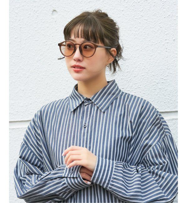  「【WEB限定】ボストン型 調光サングラス | カラーレンズ 軽量 紫外線対策 UVカット レンズの色が変わる」|サングラス|薄ブラウン1