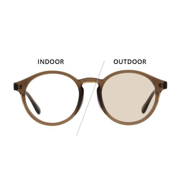  「【WEB限定】ボストン型 調光サングラス | カラーレンズ 軽量 紫外線対策 UVカット レンズの色が変わる」|サングラス|