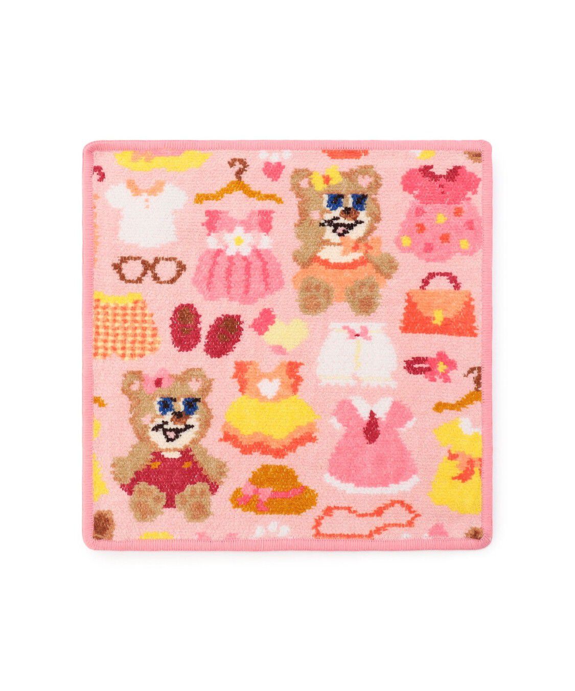 LOVERARY BY FEILER「ニナズクローゼット ハンカチ」|ハンカチ|ペールピンク&times;ピンク