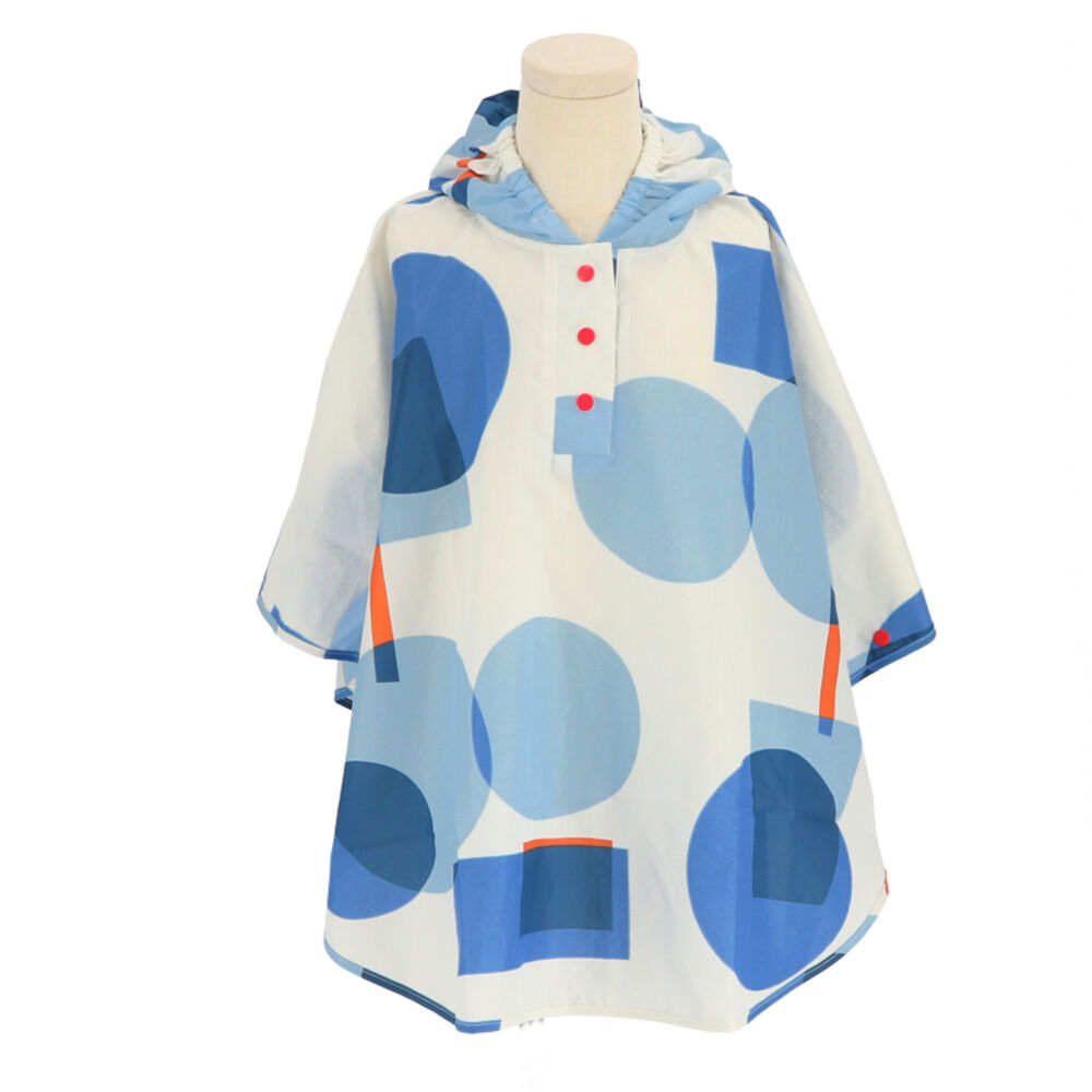 BACKYARD FAMILY「キッズ レイン コート ポンチョ 通販 レインポンチョ カッパ 雨具 サイズ S 80 90」|その他ベビー用品|ブルー3