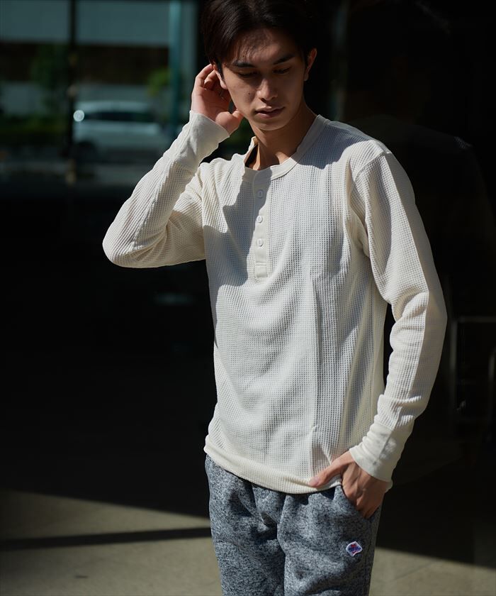 BACKYARD FAMILY「JEMORGAN パックTシャツ 通販 JC189-52S ワッフル ロンT サーマル」|Tシャツ・カットソー|