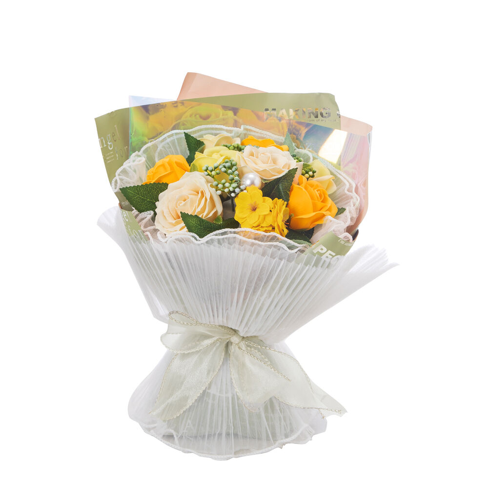 BACKYARD FAMILY「ブーケ 通販 石鹸素材 せっけん シャボン 香り 長持ち 観賞用 フラワー デザイン シースルー」|その他|イエロー1