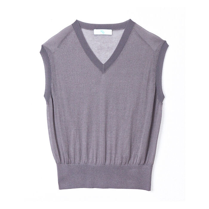 BACKYARD FAMILY「MIND マインド シアーベスト ベスト 通販 チョッキ レイヤード 重ね着 透け感 Vネック」|その他|