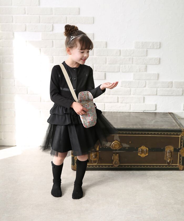 BACKYARD FAMILY「キッズ カーディガン 女の子 通販 カーデガン 10005306 秋 冬 春 秋冬 黒 ブラック」|その他|