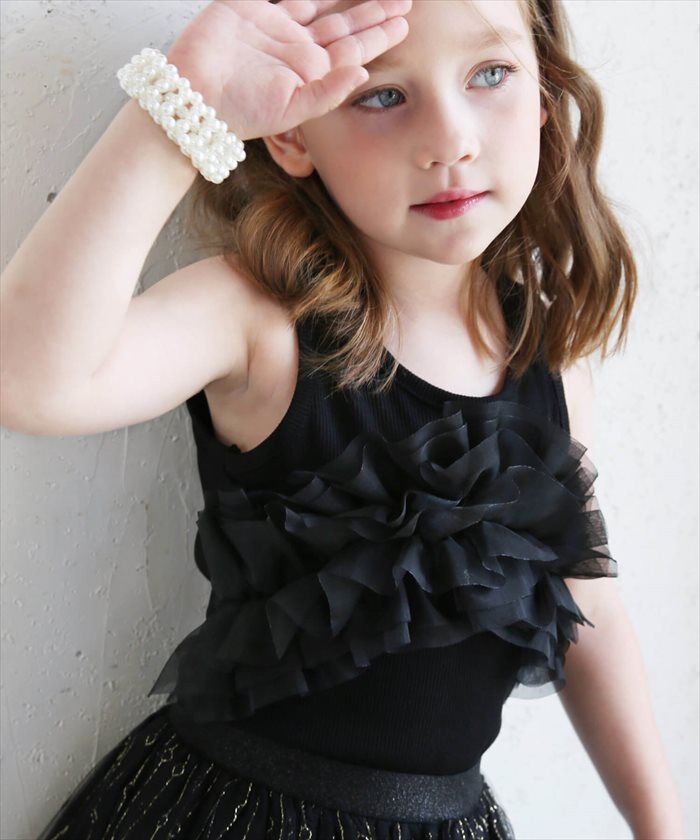 BACKYARD FAMILY「キッズ タンクトップ 女の子 通販 ノースリーブ 73012401 リブタンクトップ カットソー」|その他|