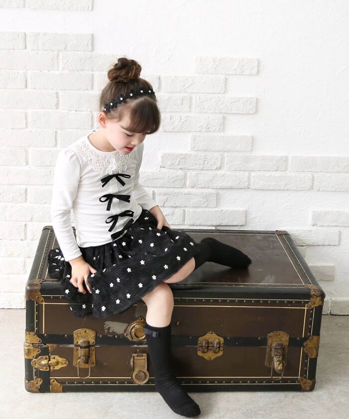 BACKYARD FAMILY「女の子 キッズ 長袖 Tシャツ 通販 ロンT 73012402 長袖Tシャツ カットソー リボン」|その他|