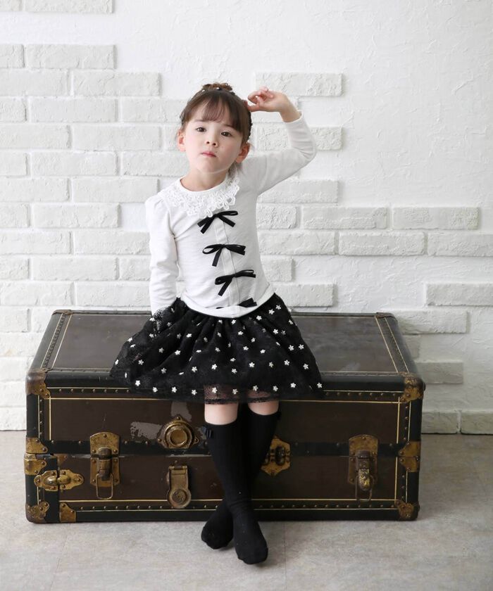 BACKYARD FAMILY「女の子 キッズ 長袖 Tシャツ 通販 ロンT 73012402 長袖Tシャツ カットソー リボン」|その他|