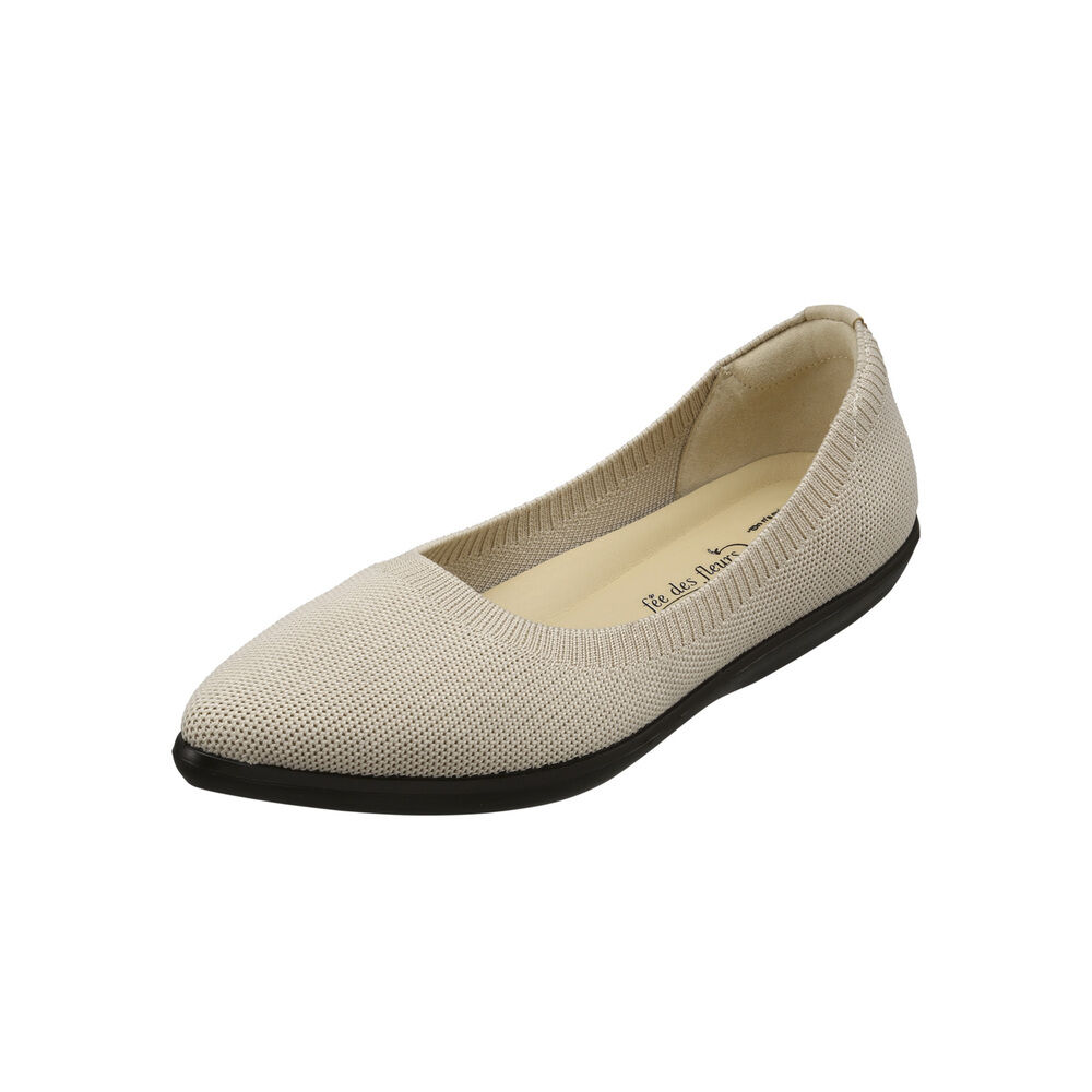 BACKYARD FAMILY「パンジー パンプス レディース 通販 ニットパンプス シューズ 靴 くつ ニット素材 女性 婦人」|パンプス|ベージュ1