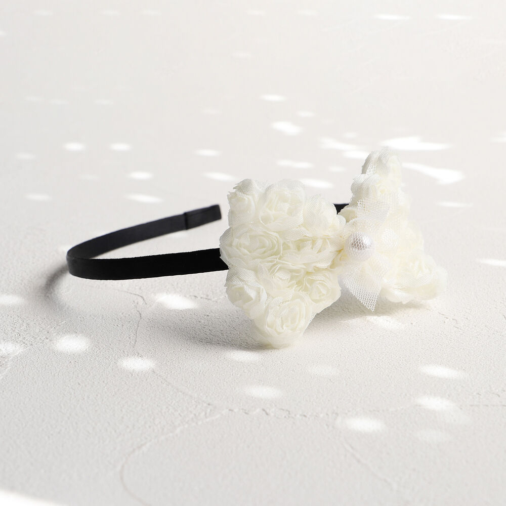 BACKYARD FAMILY「RORA カチューシャ 細め 通販 ローラ ミア ヘッドドレス ヘアアクセサリー 髪飾り キッズ」|その他|ホワイト1