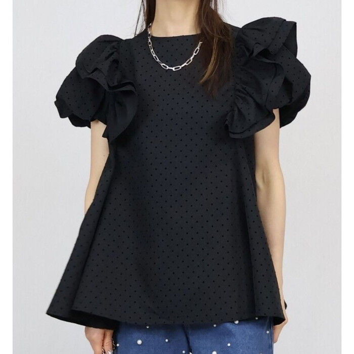 BACKYARD FAMILY「フリル 袖 トップス レディース 通販 カットソー フリルトップス プルオーバー シャツ フリル袖」|Tシャツ・カットソー|