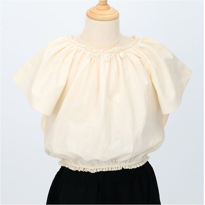 BACKYARD FAMILY「Rora ブラウス 襟なし 通販 ローラ クリーミー カットソー キッズ 子供 女の子 女子」|その他|