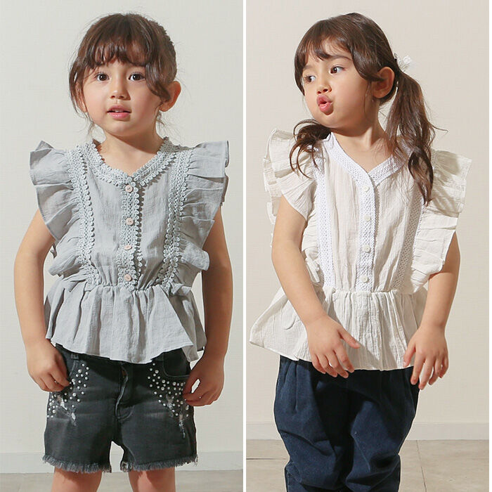 BACKYARD FAMILY「Rora ブラウス 襟なし 通販 ローラ レナ カットソー キッズ 子供 女の子 女子 こども」|その他|