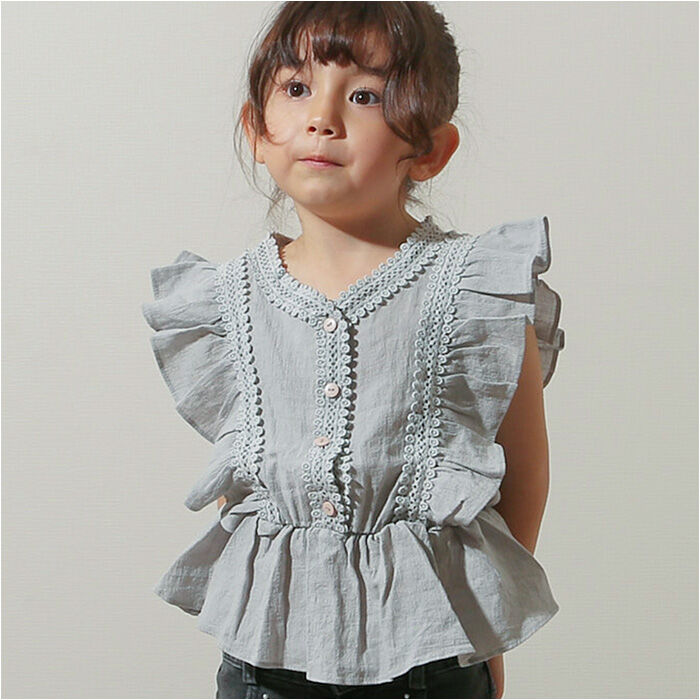 BACKYARD FAMILY「Rora ブラウス 襟なし 通販 ローラ レナ カットソー キッズ 子供 女の子 女子 こども」|その他|