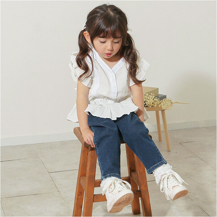 BACKYARD FAMILY「Rora ブラウス 襟なし 通販 ローラ レナ カットソー キッズ 子供 女の子 女子 こども」|その他|