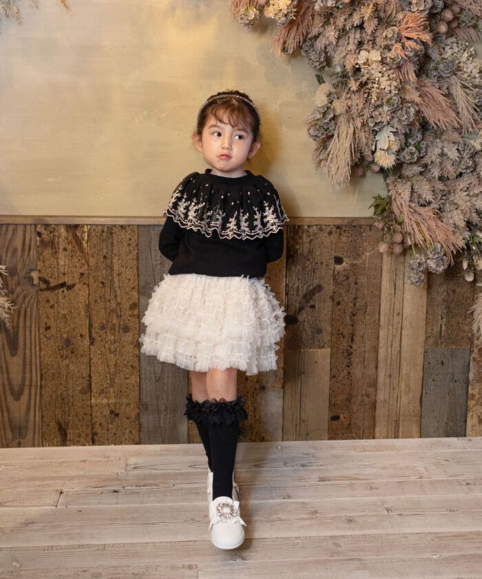 BACKYARD FAMILY「Rora 子供服 スカート 通販 ナデシコ フリフリリボンスカート フレアスカート キッズ 女の子」|その他|