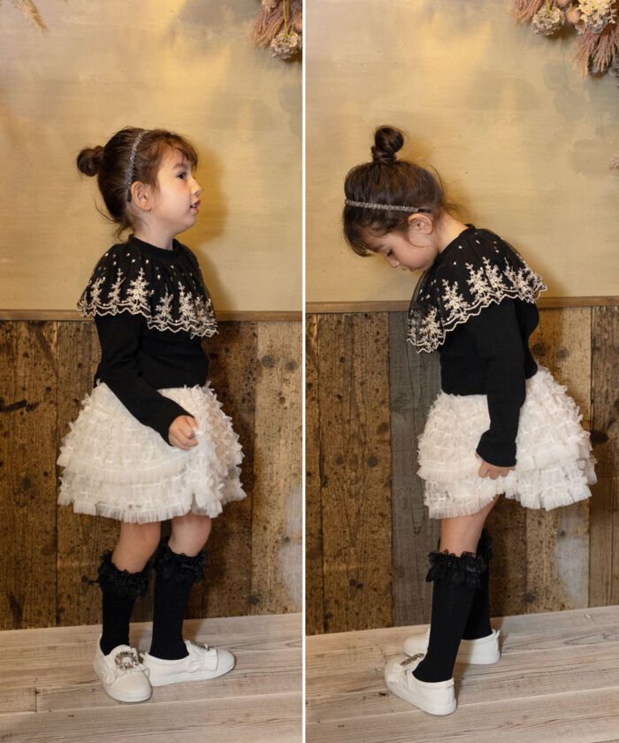 BACKYARD FAMILY「Rora 子供服 スカート 通販 ナデシコ フリフリリボンスカート フレアスカート キッズ 女の子」|その他|