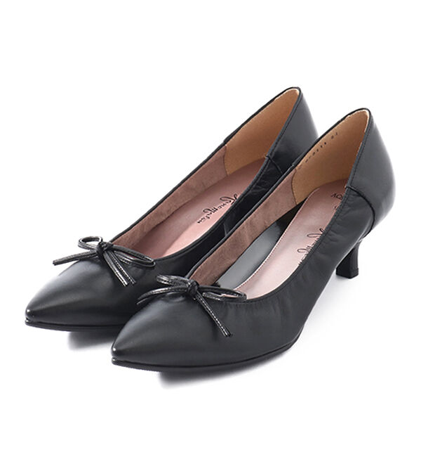 銀座かねまつ「LSBF2111SHPBLK 【防水】【本革】アクアベルスレンダーパンプス」|パンプス|ブラック