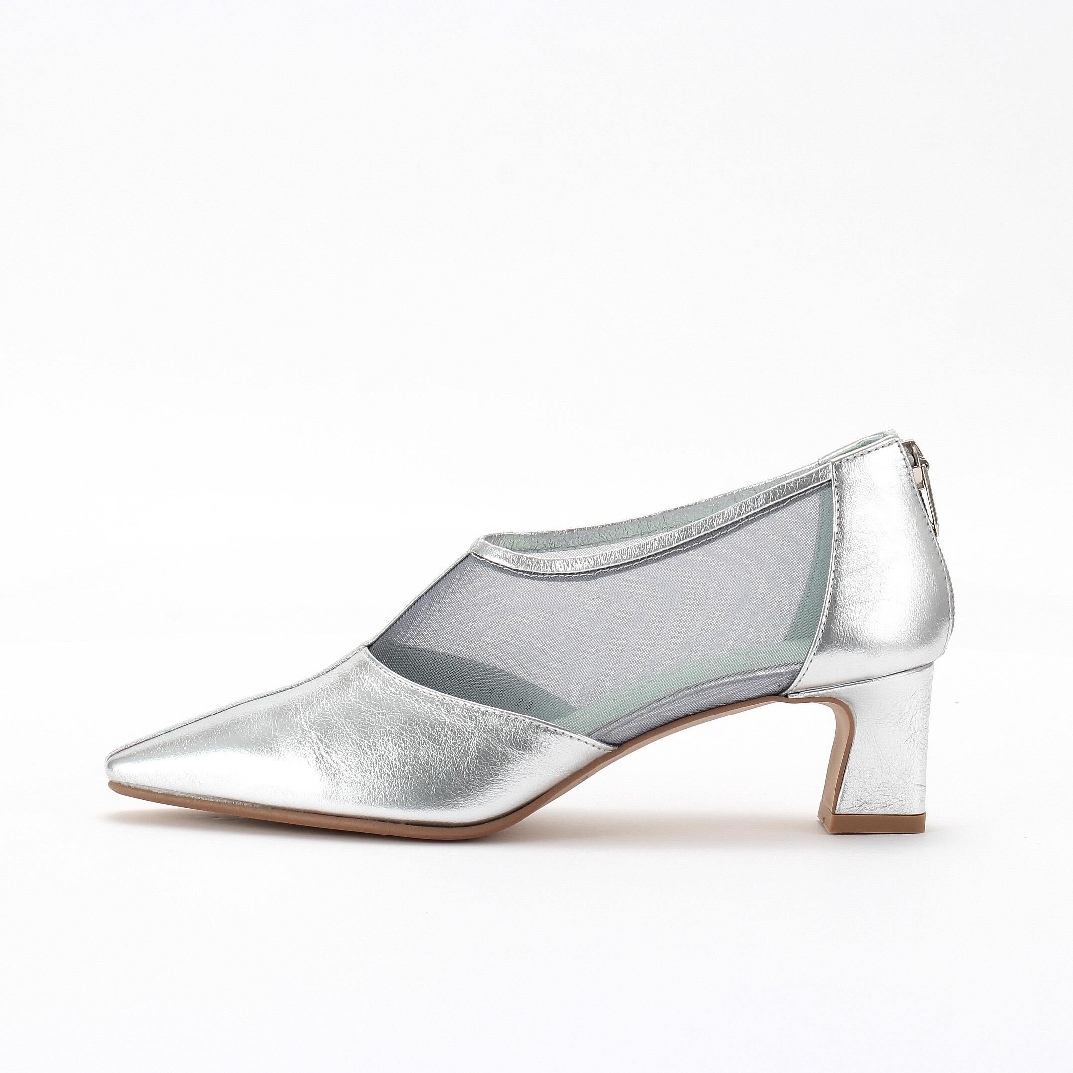 銀座かねまつ「KN260045METOTHSLV 【本革】シアーシューティ」|パンプス|